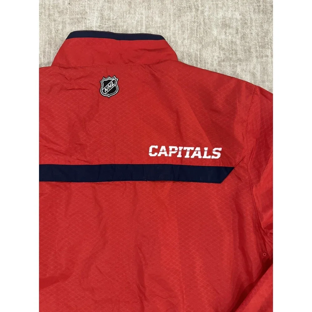 New Reebok Center Ice Kinetic Fit NHL Washington Capitals Jacket Red Mens Size M - Picture 13 of 15
